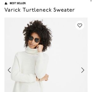 Madewell Varick TurtleNeck sweater in green